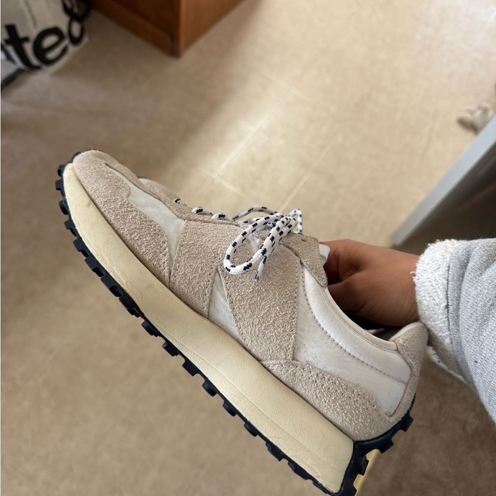 New Balance Beige and White Women's Sneakers
